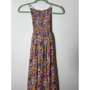 Travota Smcoked Floral Maxi Dress Sz XS
